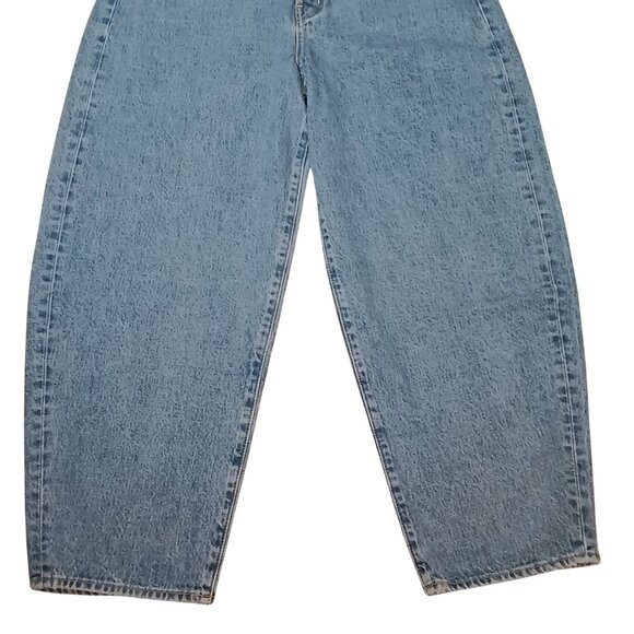 NEW Etica Denim Cassel Ultra High Barrel Leg Jeans Bluestone Size 30 Cropped - Picture 5 of 15